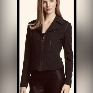 Tahari Black Ponte jacket
